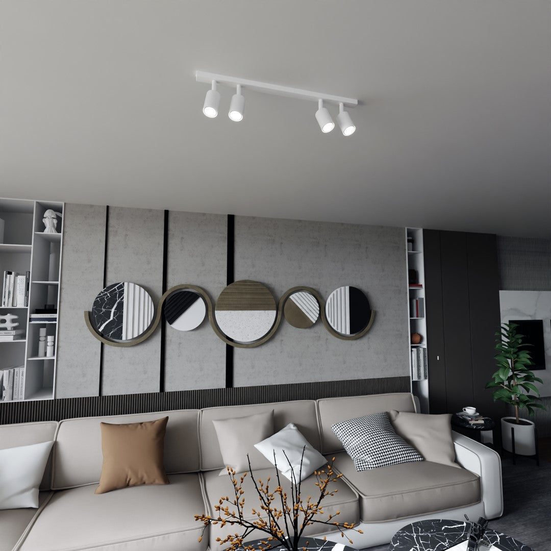 FLASH 4 White – Strakke plafondlamp met frisse uitstraling en functioneel licht