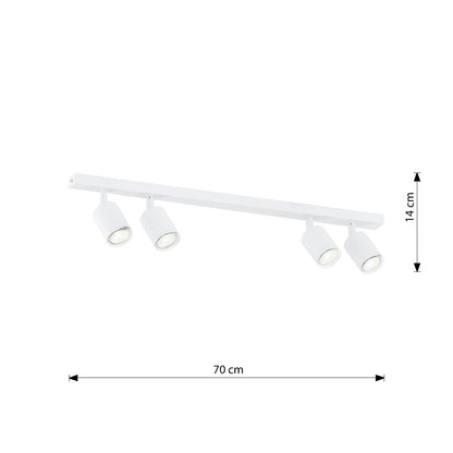 FLASH 4 White – Strakke plafondlamp met frisse uitstraling en functioneel licht