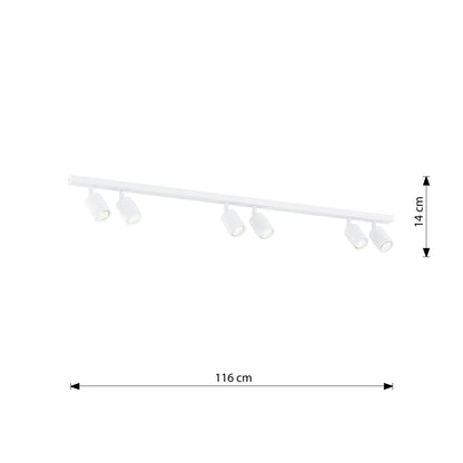 FLASH 6 White – Minimalistische plafondlamp met krachtige lichtverdeling