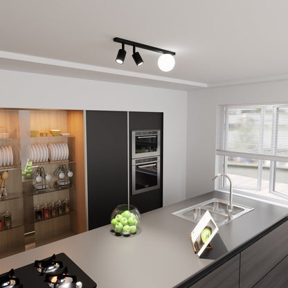 BASTER 3 Black – Strakke plafondlamp met functionele precisie en modern karakter