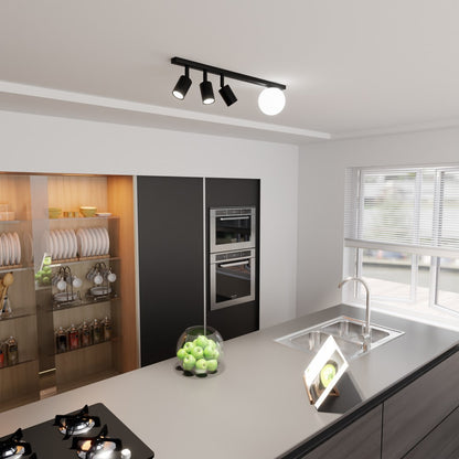 BASTER 4 Black – Strakke plafondlamp die functionaliteit en esthetiek verenigt