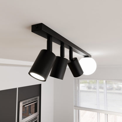 BASTER 4 Black – Strakke plafondlamp die functionaliteit en esthetiek verenigt
