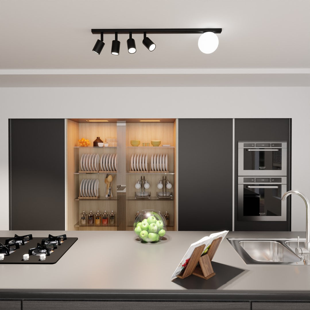 BASTER 5 Black – Eigentijdse plafondlamp die stijl en functie verenigt