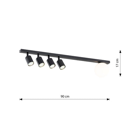 BASTER 5 Black – Eigentijdse plafondlamp die stijl en functie verenigt