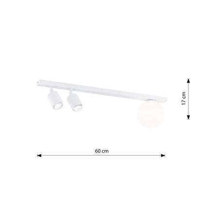 BASTER 3 White – Minimalistische plafondlamp met moderne lichtkracht