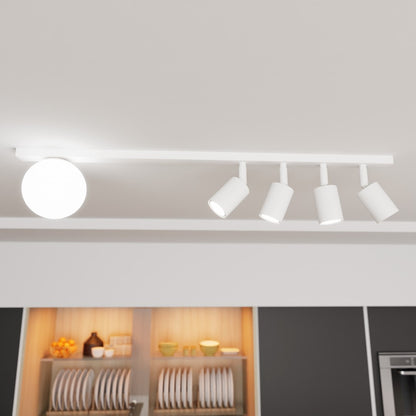 BASTER 5 White – Eigentijdse plafondlamp met verfijnde eenvoud en veelzijdigheid
