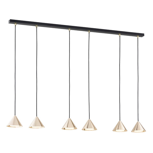 ELIT 6 Black Gold – Luxe designlamp met moderne elegantie en gouden accenten
