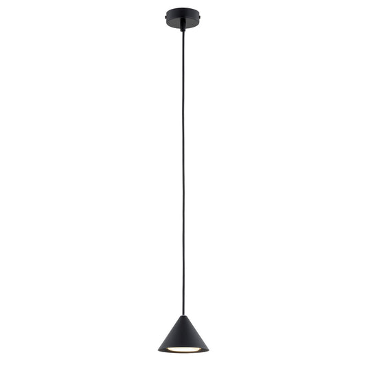 ELIT 1 Black – Minimalistische hanglamp met luxe gouden kernaccent