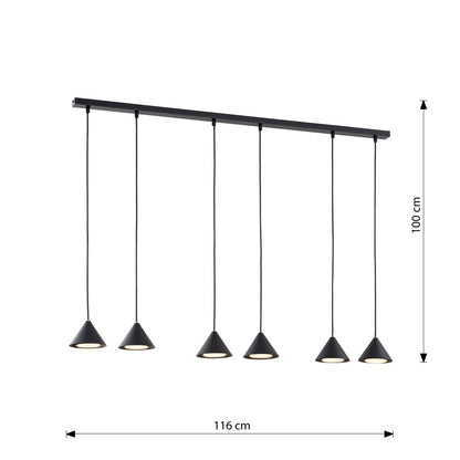 ELIT 6 Black – Statement hanglamp met minimalistische kracht en tijdloze stijl