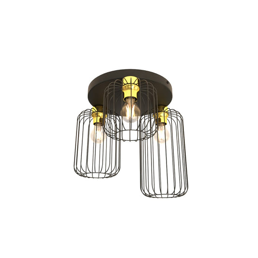 SCHUUR 3PREM – Stoere draadlamp met goudaccenten voor een rauwe industriële look