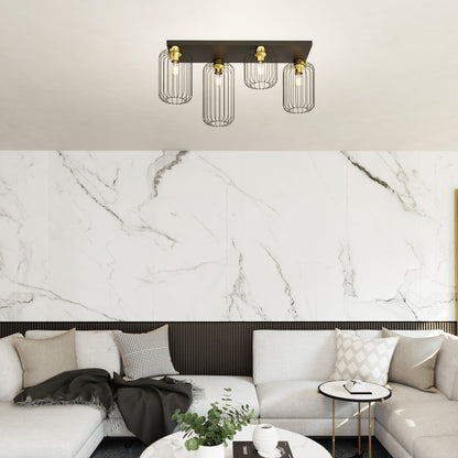 BARN 4 Black Gold – Stoere industriële lamp met gouden finesse