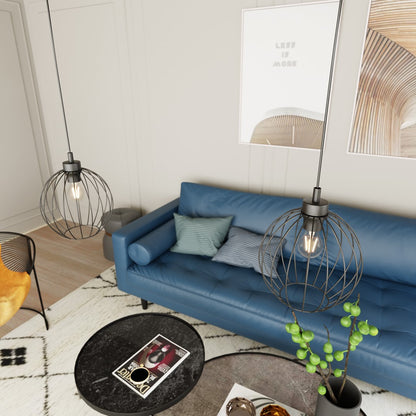 NANDO 1 Black – Industriële hanglamp met stoer karakter en opvallend lichteffect