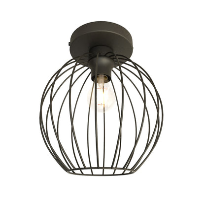 NEST 1 – Stoere draadlamp in industrieel zwart staal voor een krachtig interieurstatement