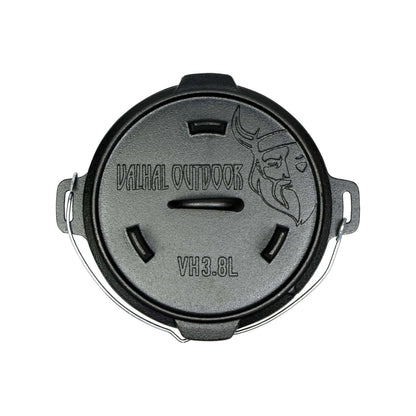 Valhal Outdoor Dutch Oven 3,8L – Compacte Krachtpatser van Gietijzer