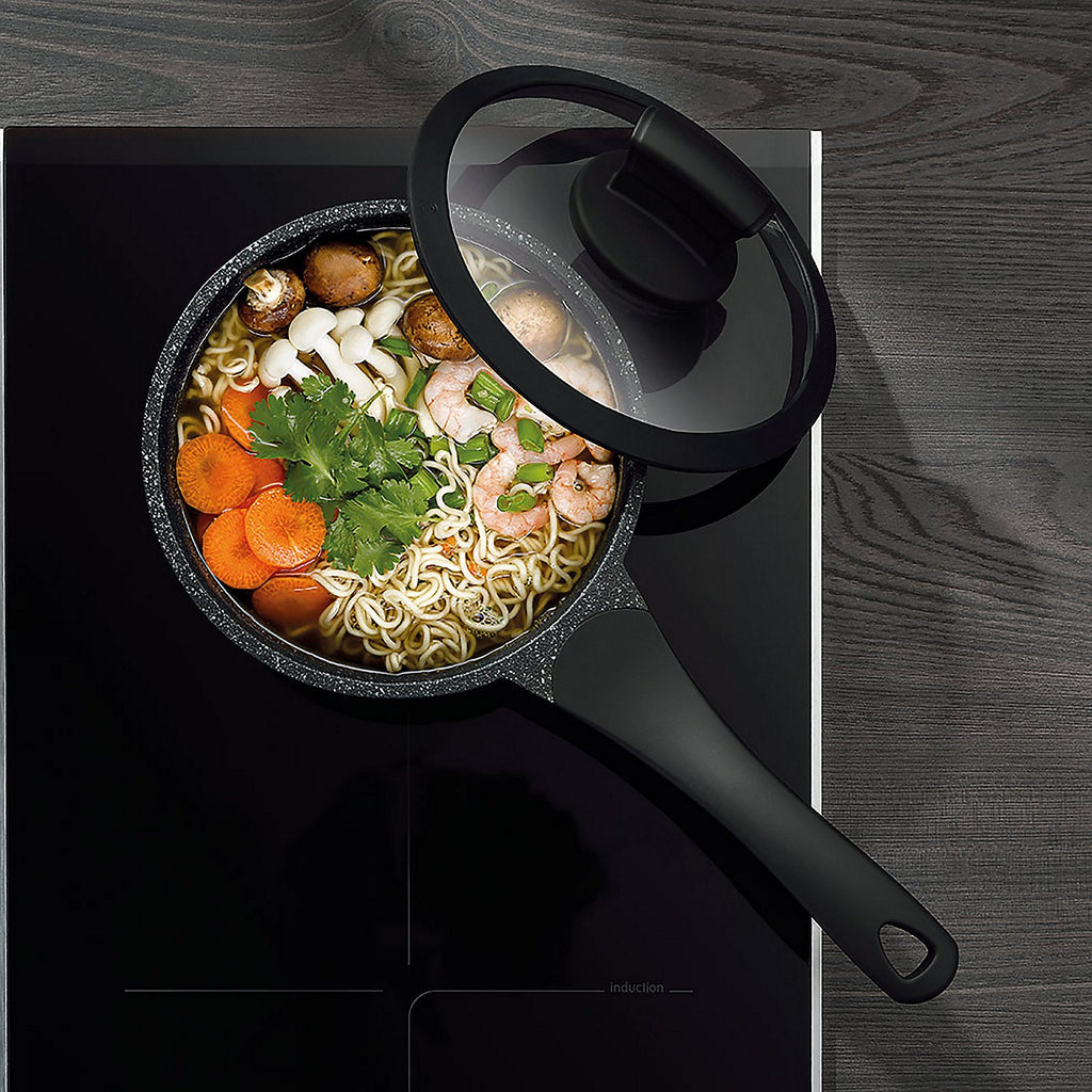 STELLA NOVA Steelpan 1 L – Compacte kracht met antiaanbaklaag en glazen deksel