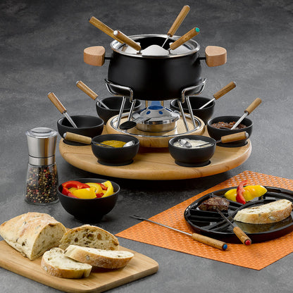 NATURA Fonduecarrousel – Sfeervol Genieten met 23-delige Set