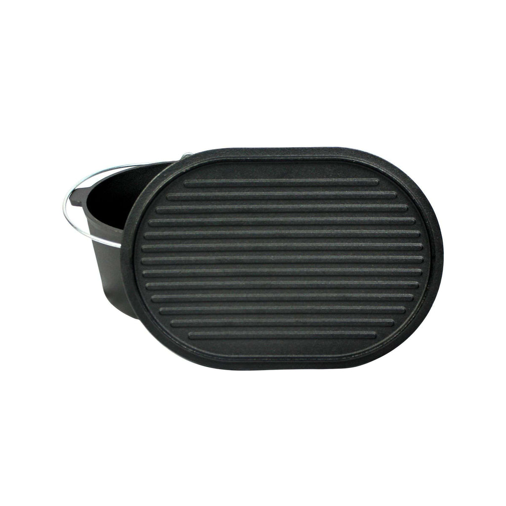 Valhal Outdoor Dutch Oven 9L Ovaal – Gietijzeren Alleskunner voor Elke Warmtebron