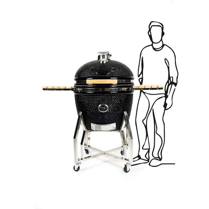 YAKINIKU Kamado 24" XXLARGE – Compleet Pro Grillpakket met Onderstel, Zijtafels en Hoes