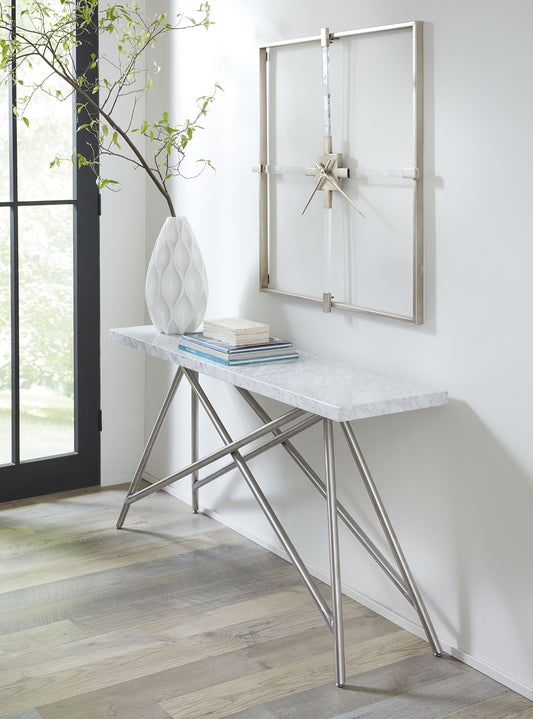 CORAL CONSOLE TABLE IN MARBLE Tijdloze Luxe met Carrara Marmer – Stijlvolle Eyecatcher voor Elke Ruimte