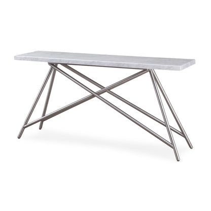 CORAL CONSOLE TABLE IN MARBLE Tijdloze Luxe met Carrara Marmer – Stijlvolle Eyecatcher voor Elke Ruimte