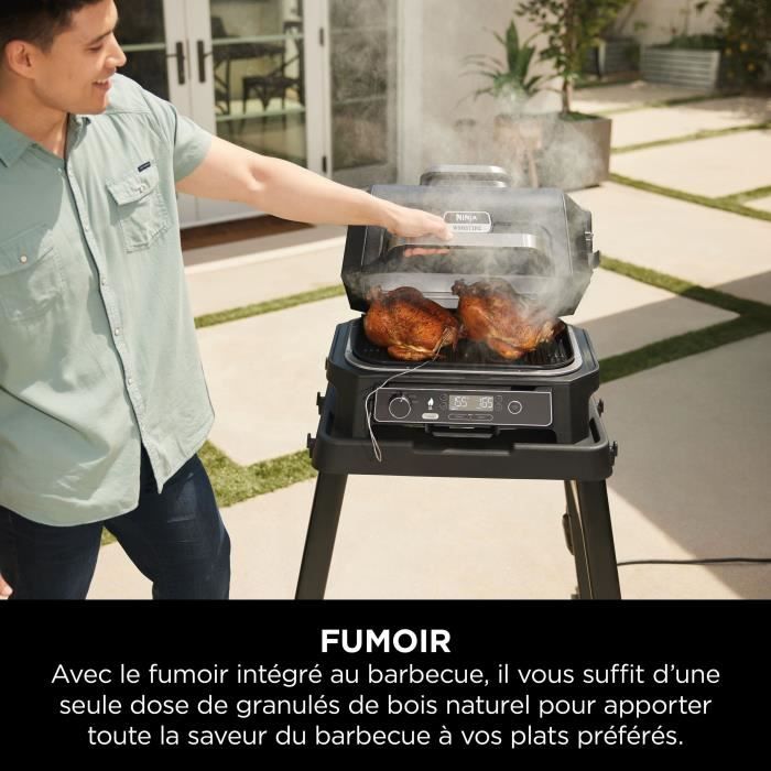 NINJA Woodfire Pro XL OG850EU – 3-in-1 Buitenbarbecue, Rookoven & Airfryer in Eén