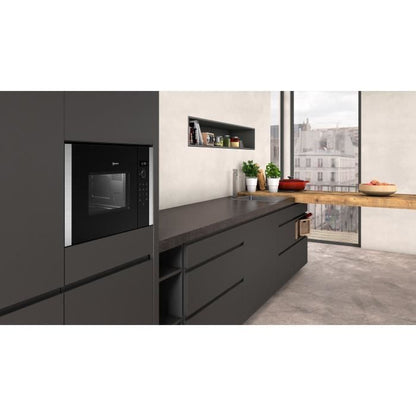 NEFF N50 HLAWD23N1F Inbouwmagnetron – Stijlvol Roestvrij Staal met Perfecte Precisie