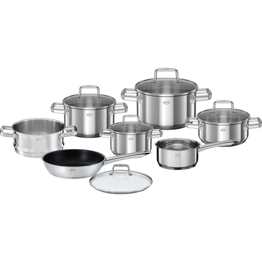 RÖSLE Moments 8-delige pannenset inclusief stomer – Design, kwaliteit en functionaliteit in één complete set