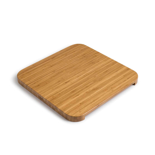 Höfats Cube Bamboe Plank – Slimme Accessoire voor je Vuurkorf: Bijzettafel, Kruk en Serveerplank in Één
