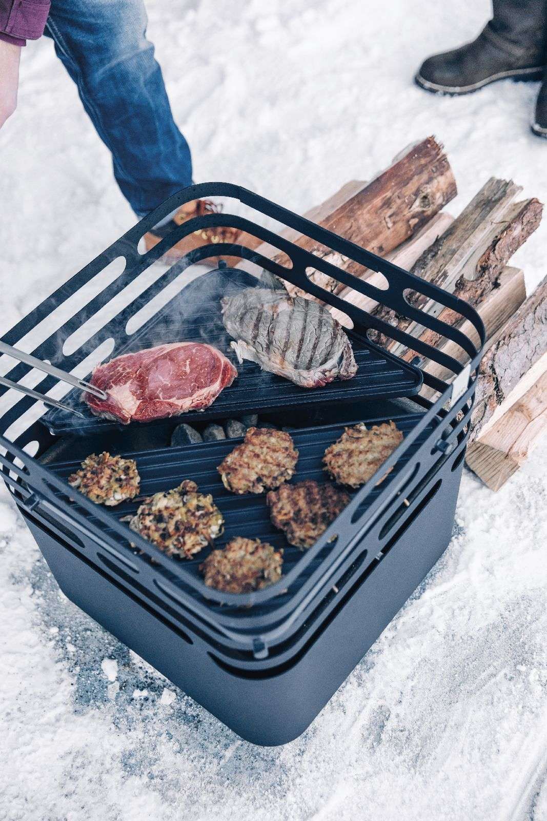 Höfats CUBE Plancha – Maak van je vuurkorf een veelzijdige grill