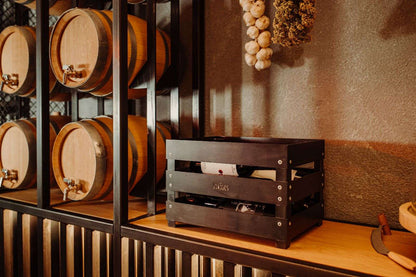 Höfats Crate Vuurkorf – Multifunctioneel Krat voor Vuur, BBQ en Zitcomfort