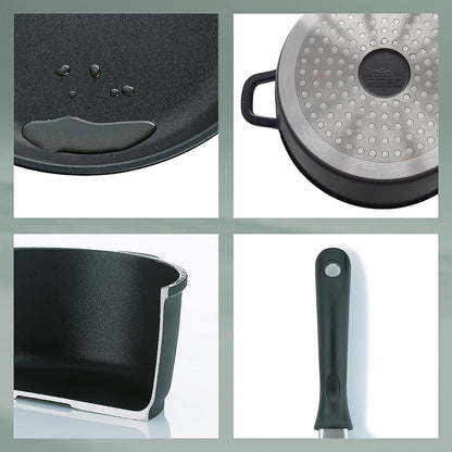 Kerros Koekenpan – Ø28 cm Gietaluminium Pan met C3+ Antiaanbaklaag