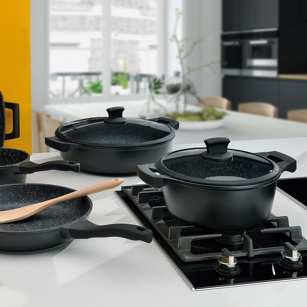 STELLA NOVA Steelpan 1 L – Compacte kracht met antiaanbaklaag en glazen deksel