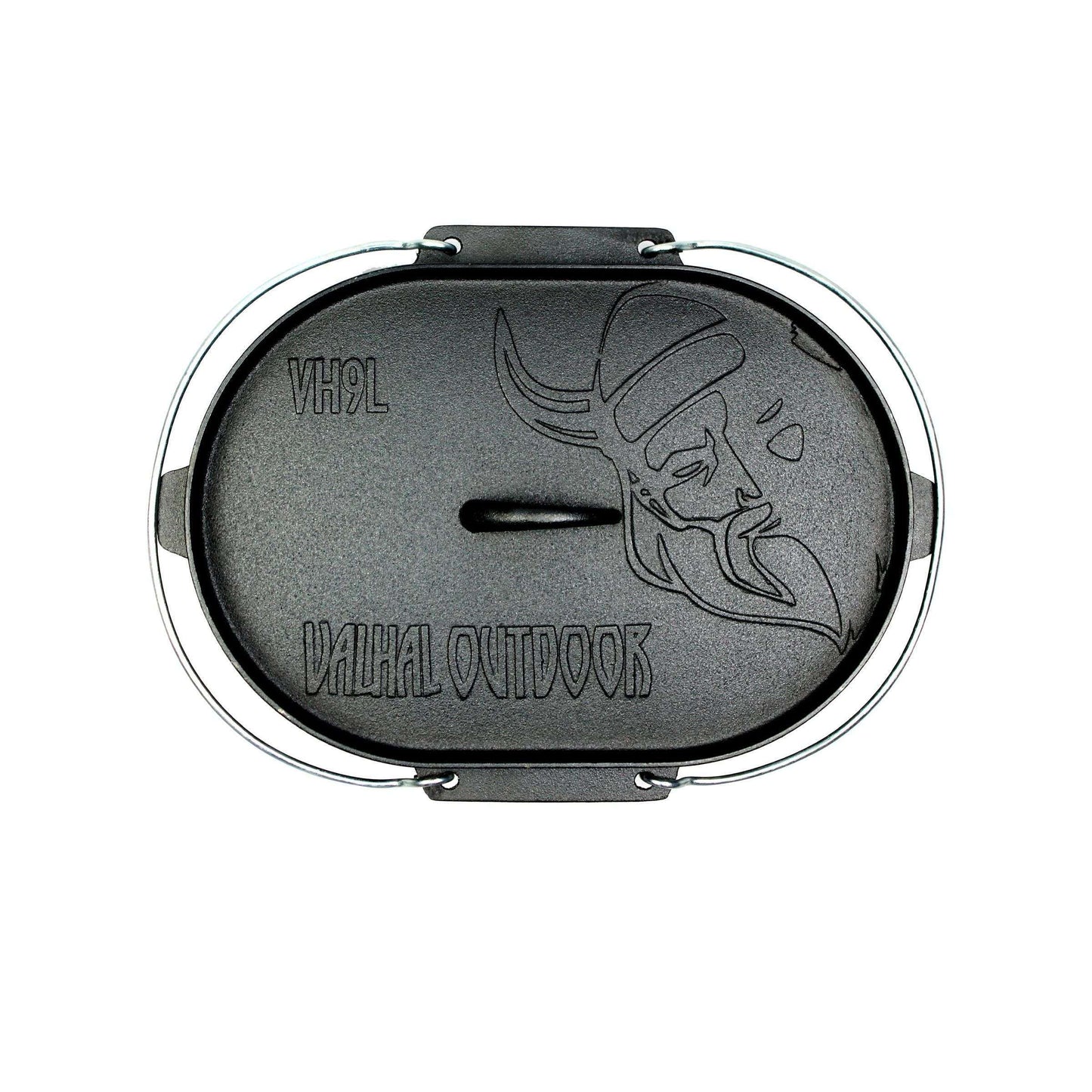 Valhal Outdoor Dutch Oven 9L Ovaal – Gietijzeren Alleskunner voor Elke Warmtebron