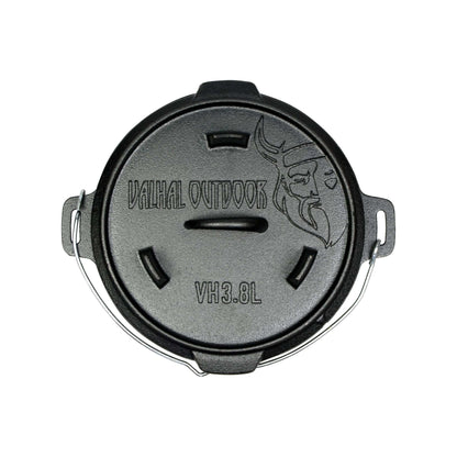 Valhal Outdoor Dutch Oven 3,8L – Compacte Krachtpatser van Gietijzer