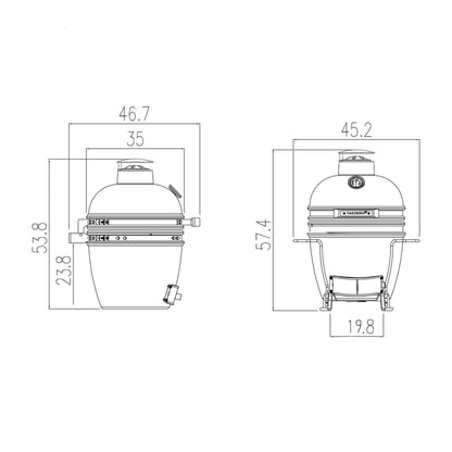YAKINIKU Kamado BBQ 11 Inch – Compact, Efficiënt en Vol Smaak