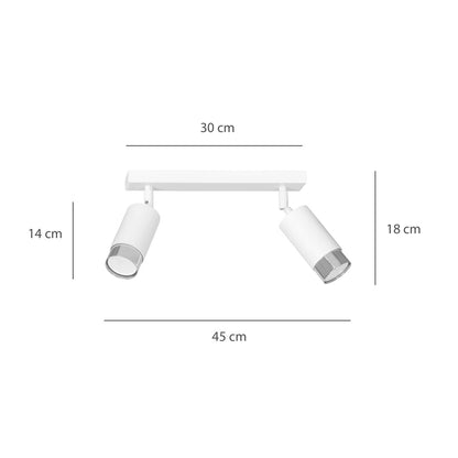 HIRO 2 WH CHROME – Richtbare spotverlichting in tijdloos wit en chroom