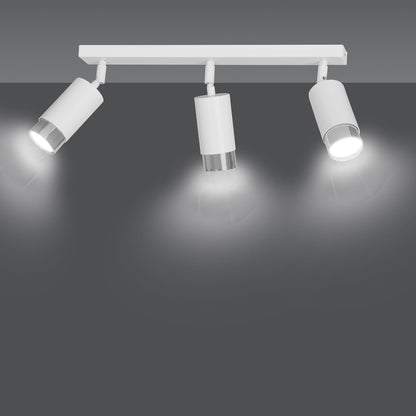 HIRO 3-WH CHROME – Strakke, richtbare spotlight in wit-chroom voor doelgerichte verlichting