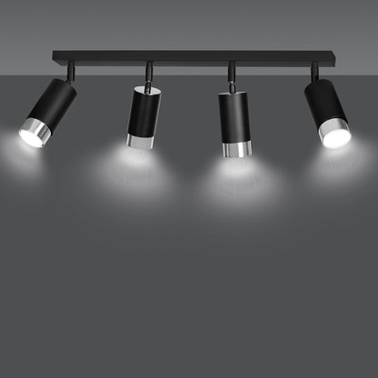 HIRO 4-BL-CHROME Spotlamp – Verstelbare 4-lichts spot met moderne chromen accenten