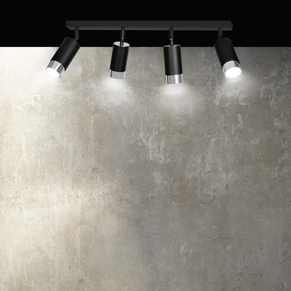 HIRO 4-BL-CHROME Spotlamp – Verstelbare 4-lichts spot met moderne chromen accenten