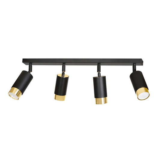HIRO 4-BL-GOLD Spotlamp – Richtbare 4-lichts spot voor stijlvolle en functionele accenten