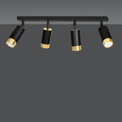 HIRO 4-BL-GOLD Spotlamp – Richtbare 4-lichts spot voor stijlvolle en functionele accenten