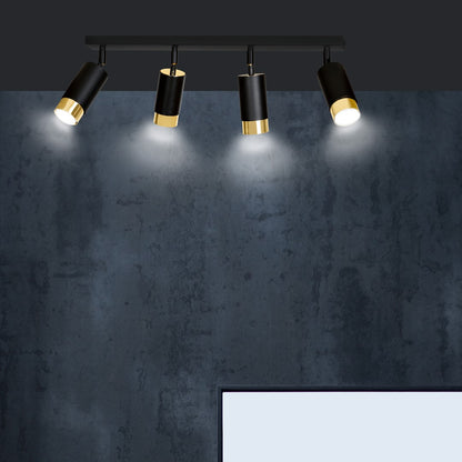 HIRO 4-BL-GOLD Spotlamp – Richtbare 4-lichts spot voor stijlvolle en functionele accenten