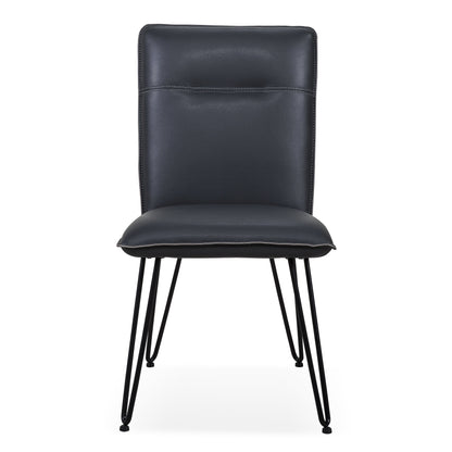 DEMI HAIRPIN LEG MODERN DINING CHAIR IN COBALT (SET OF 2) Eclectisch Design met Comfort – Moderne Eetkamerstoel met Hairpin Poten in Diepblauw