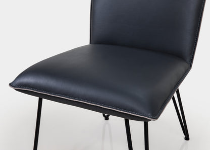 DEMI HAIRPIN LEG MODERN DINING CHAIR IN COBALT (SET OF 2) Eclectisch Design met Comfort – Moderne Eetkamerstoel met Hairpin Poten in Diepblauw