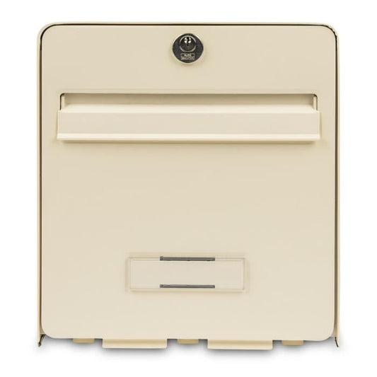 BURG WÄCHTER Giftbox Brievenbus – Enkeldeurs Design in Beige Gegalvaniseerd Staal