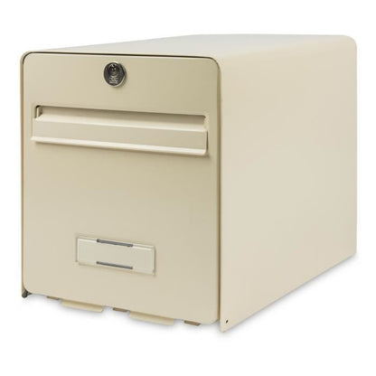 BURG WÄCHTER Gift Box Brievenbus – Duurzaam Verzilverd Staal met 2 Deuren in Lichtbeige