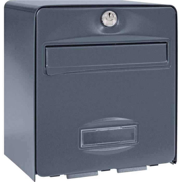 BURG WÄCHTER Balthazar Mini 1 Brievenbus – Compact Design van Gegalvaniseerd Staal in Antraciet