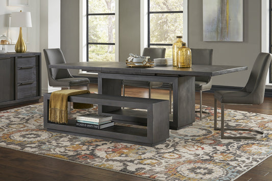 OXFORD RECTANGULAR DINING TABLE IN BASALT GREY Robuust Modern Design – Eettafel in Massief Acaciahout met Stoere Uitstraling