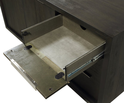 OXFORD SIDEBOARD IN BASALT GREY Krachtig Statement – Strak Dressoir in Massief Acacia met Moderne Details