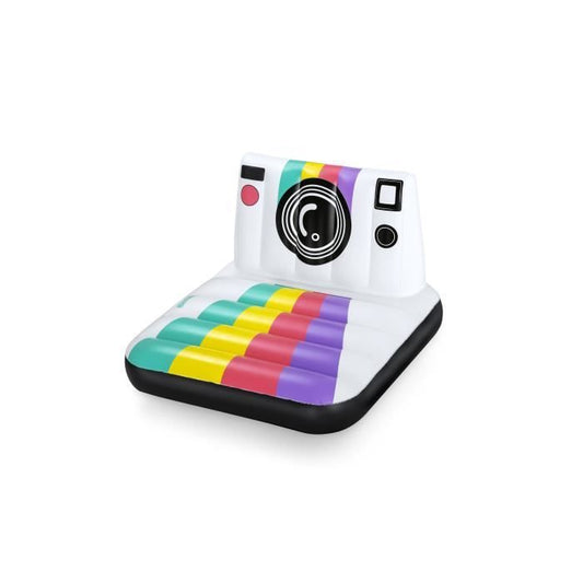 BESTWAY Polaroid Zwembadmatras – Kleurrijk Comfort voor Zomerse Dagen